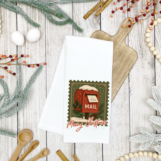Christmas Mail Tea Towel Transfer