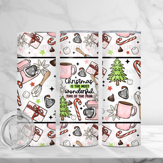 Christmas Most Wonderful Time Of Year Tumbler Transfer