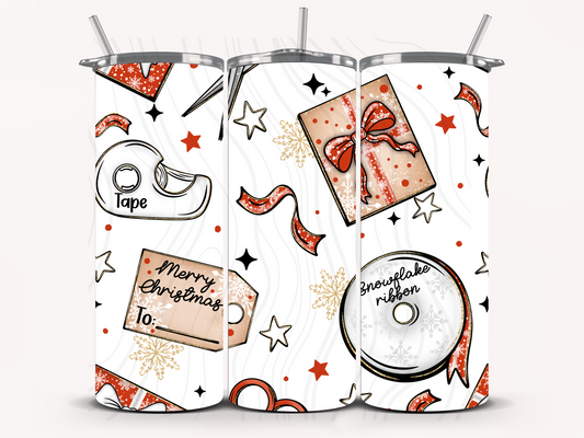 Christmas Ribbon Seamless Transfer
