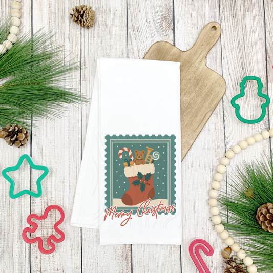 Christmas Stocking Tea Towel Transfer