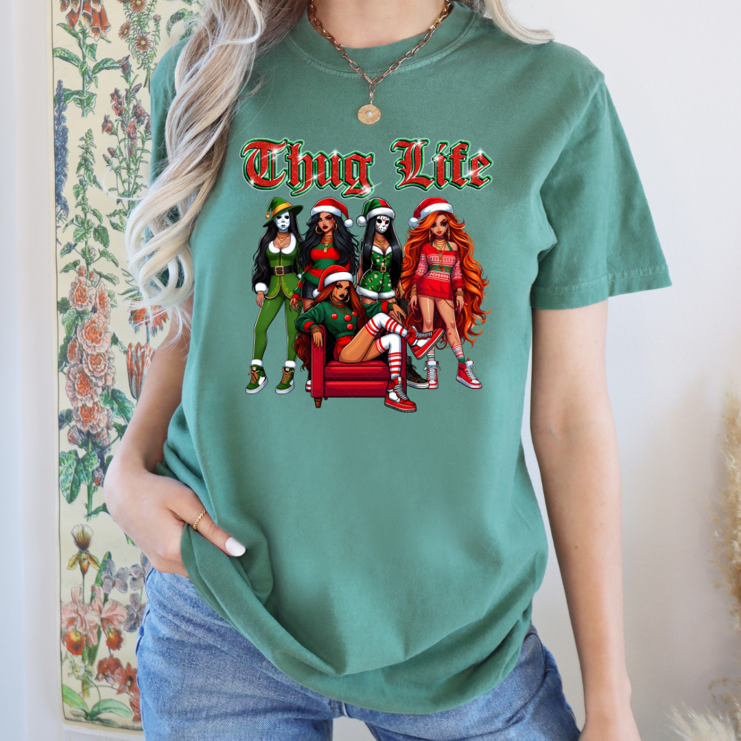 Christmas Thug Life Girls Transfer