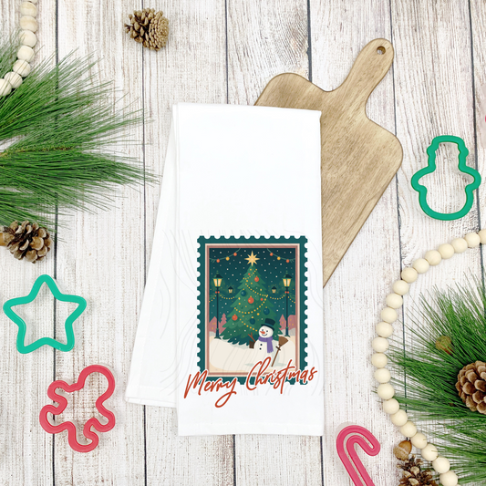 Christmas Town Tea Towel Transfer