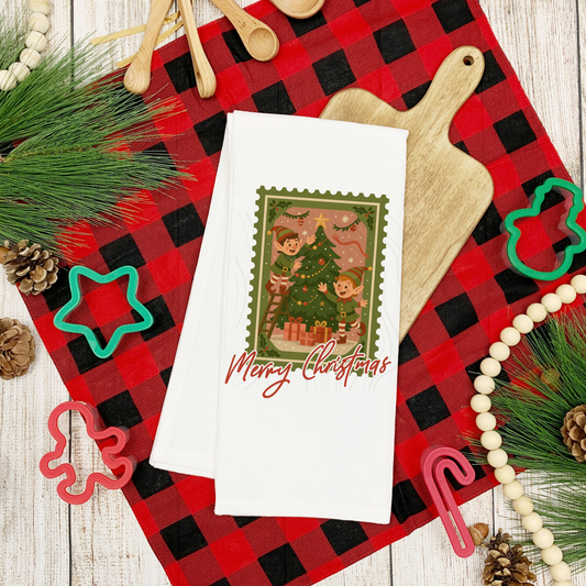 Christmas Tree Tea Towel Transfer