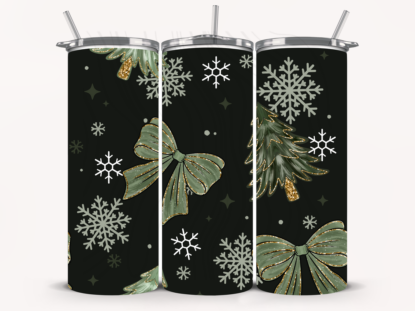 Christmas Trees And Snowflakes Seamless Transfer