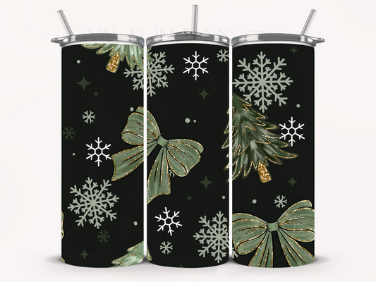 Christmas Trees And Snowflakes Seamless Transfer