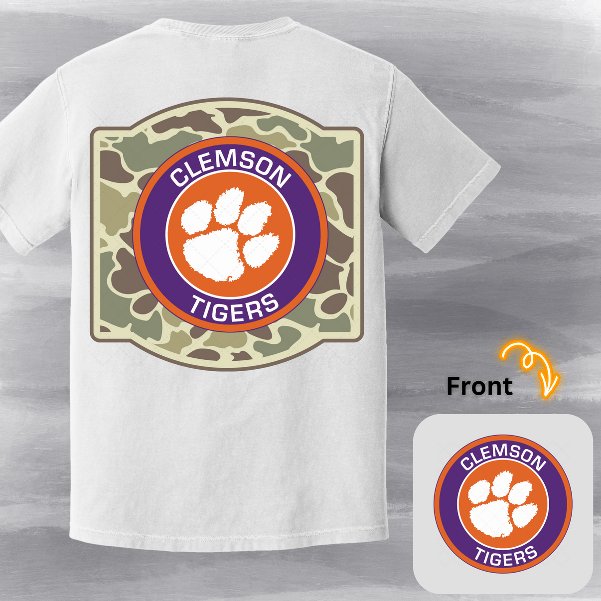 SC Camo Clemson Tigers Transfer ** TWO PART* SOLD SEPARATELY** – Classy ...