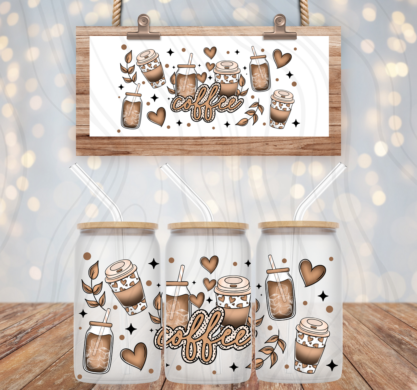 Coffee 16oz Libbey Wrap Transfer
