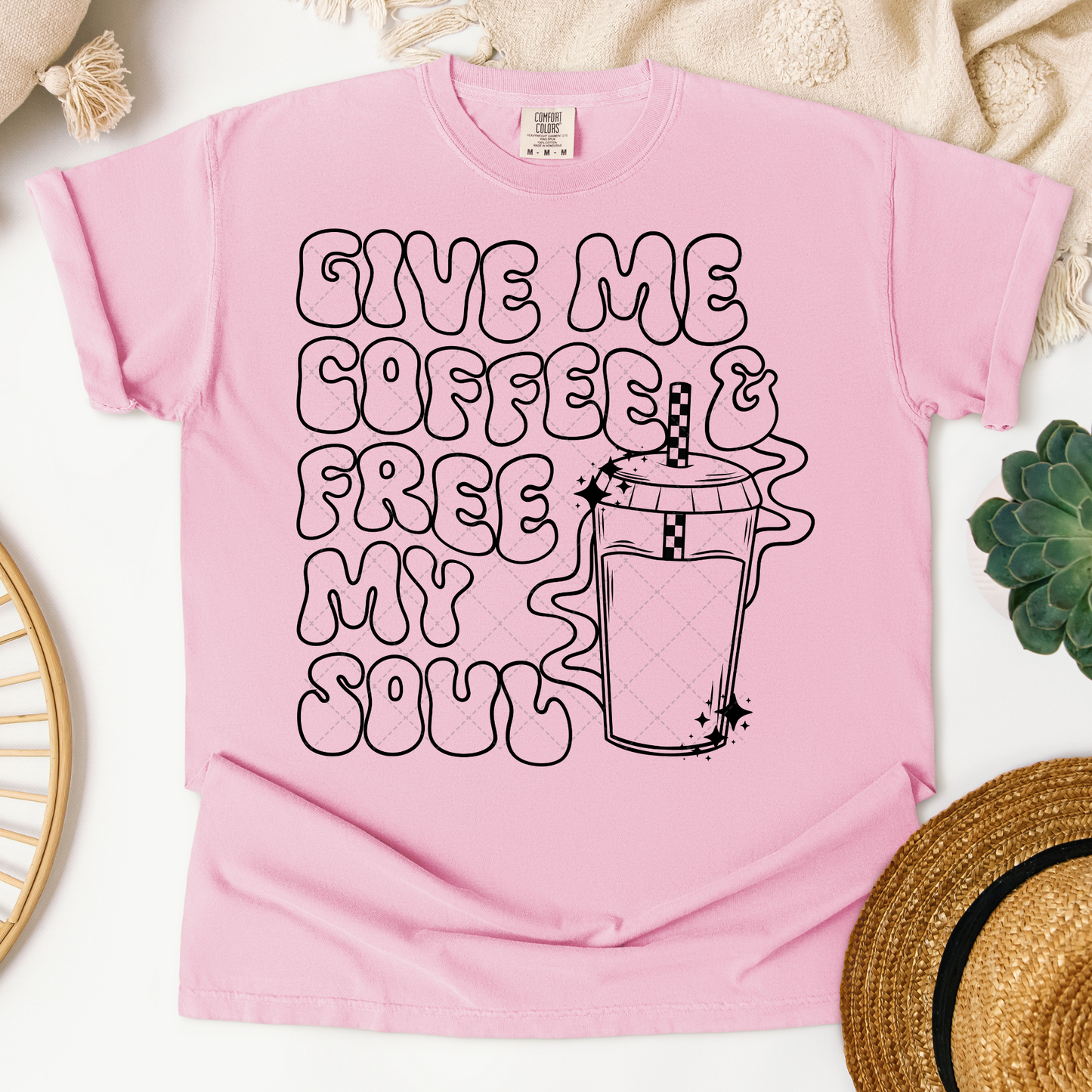 Coffee free my soul Black **TWO PART* SOLD SEPARATELY** Transfer