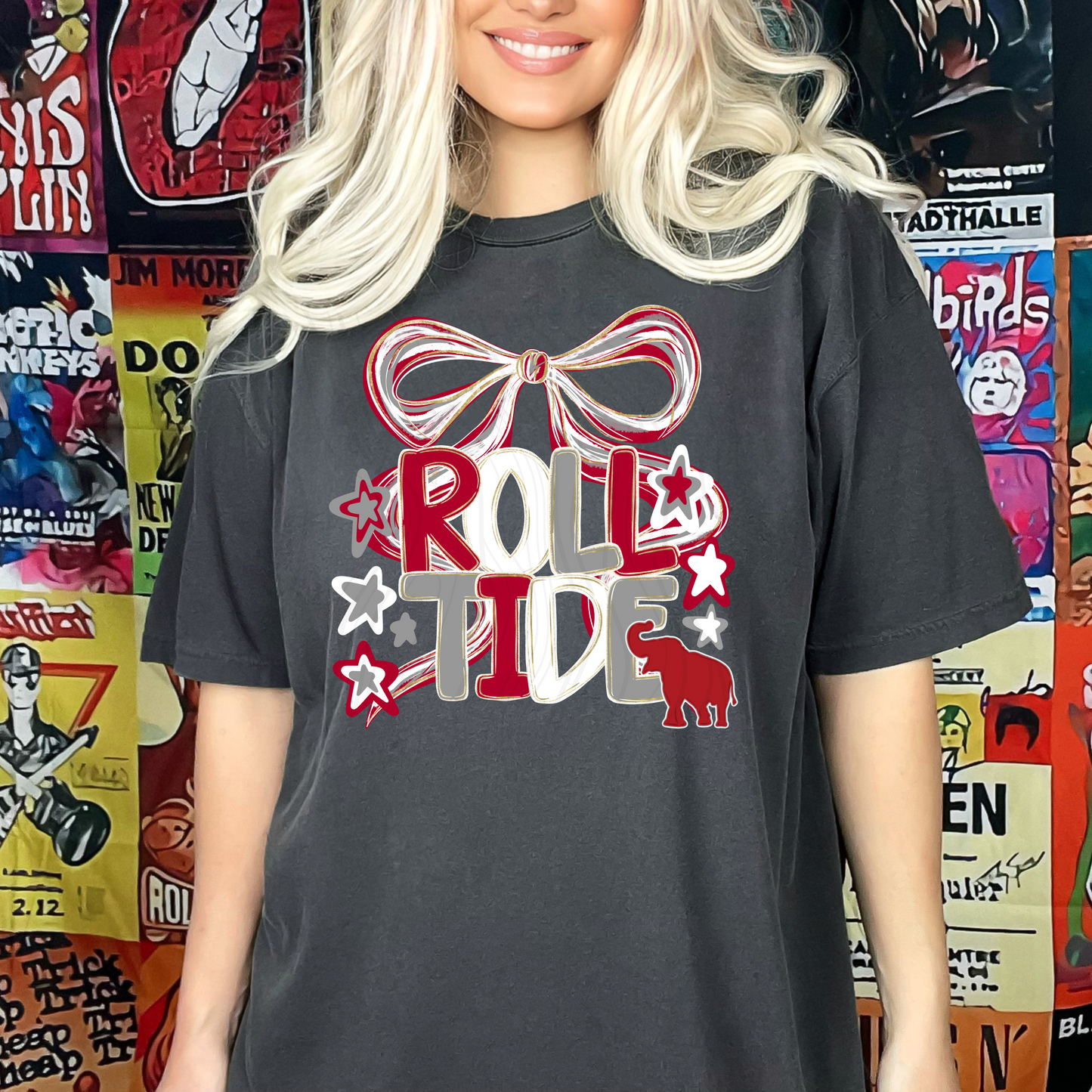 College Bows Roll Tide Transfer