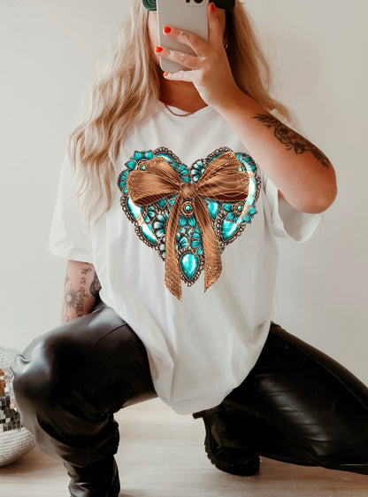 Turquoise Heart Transfer