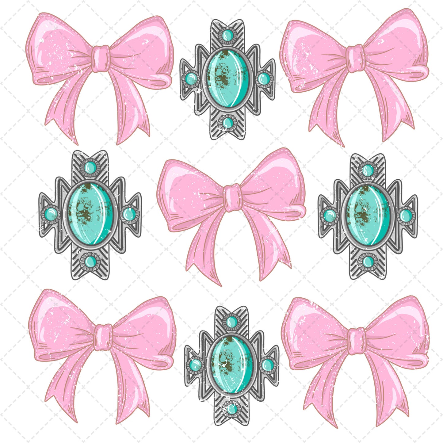 Conchos And Bows Transfer