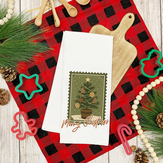 Cookie Christmas Tree Tea Towel Transfer