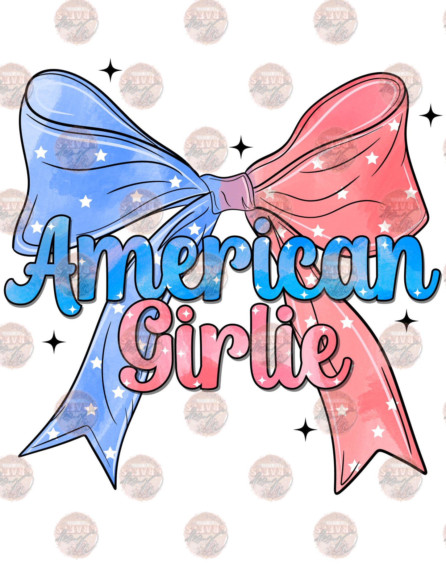 Coquette American Girlie Transfer