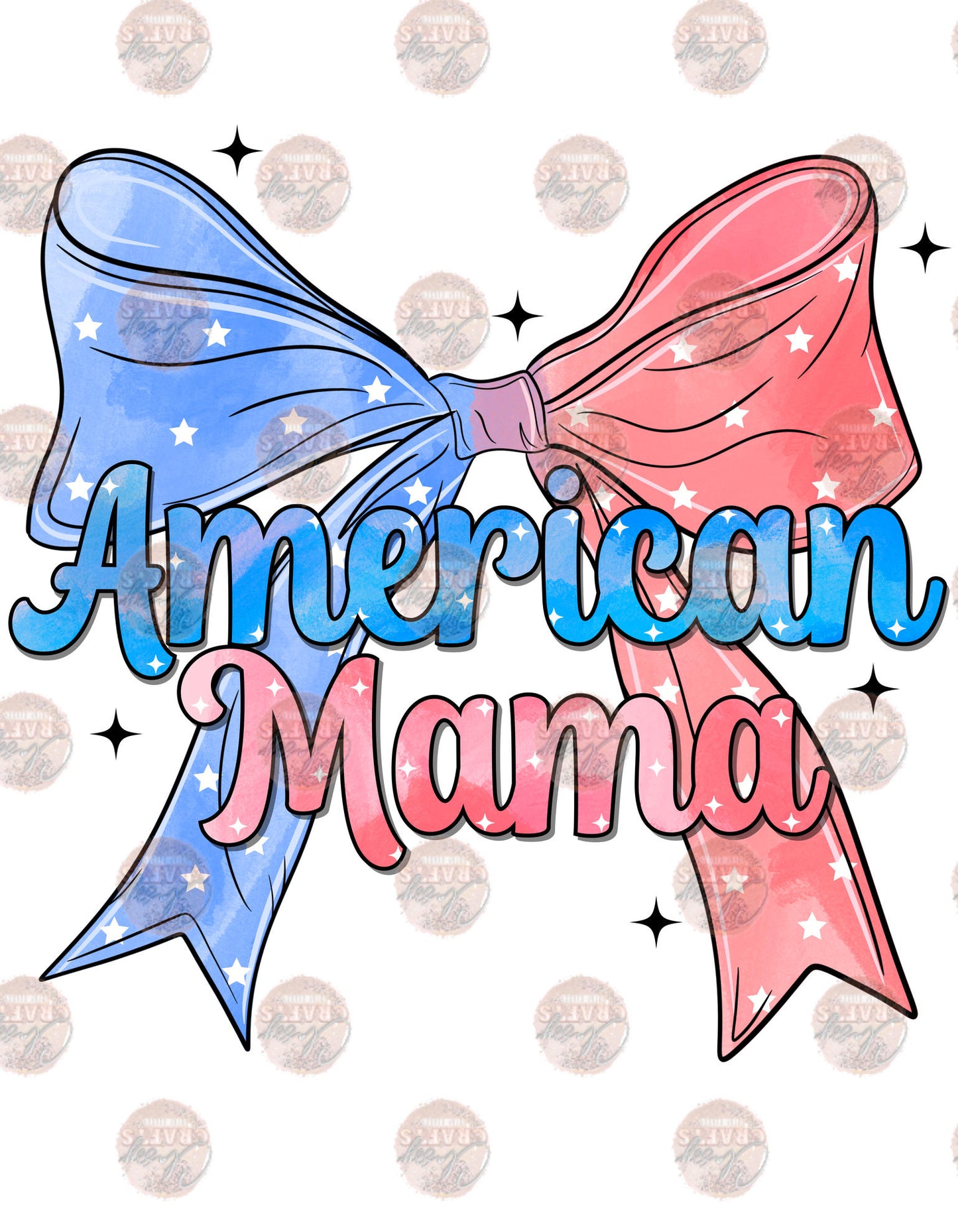 Coquette American Mama and Mini Transfer