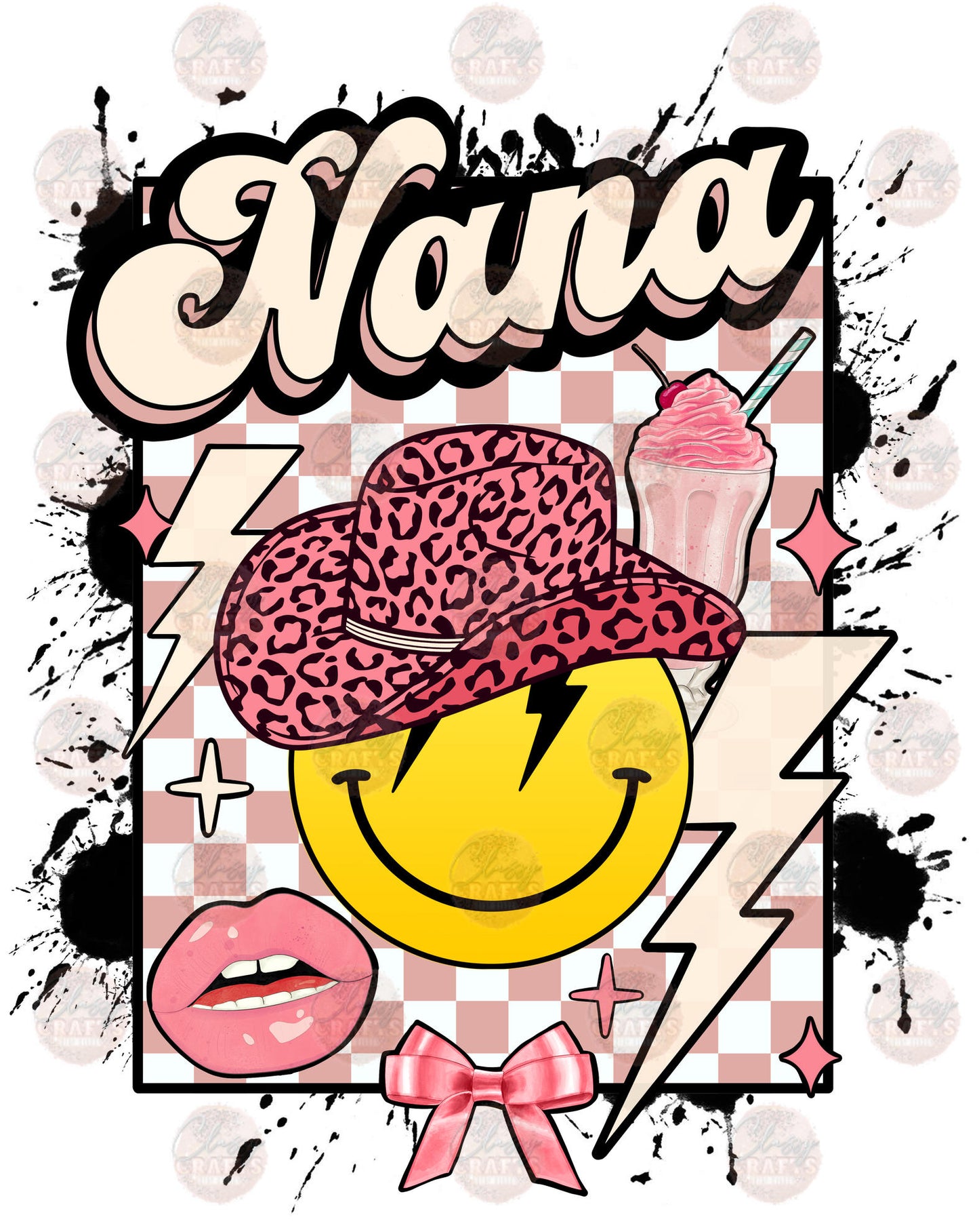 Cowgirl Nana Smiley - Sublimation Transfer