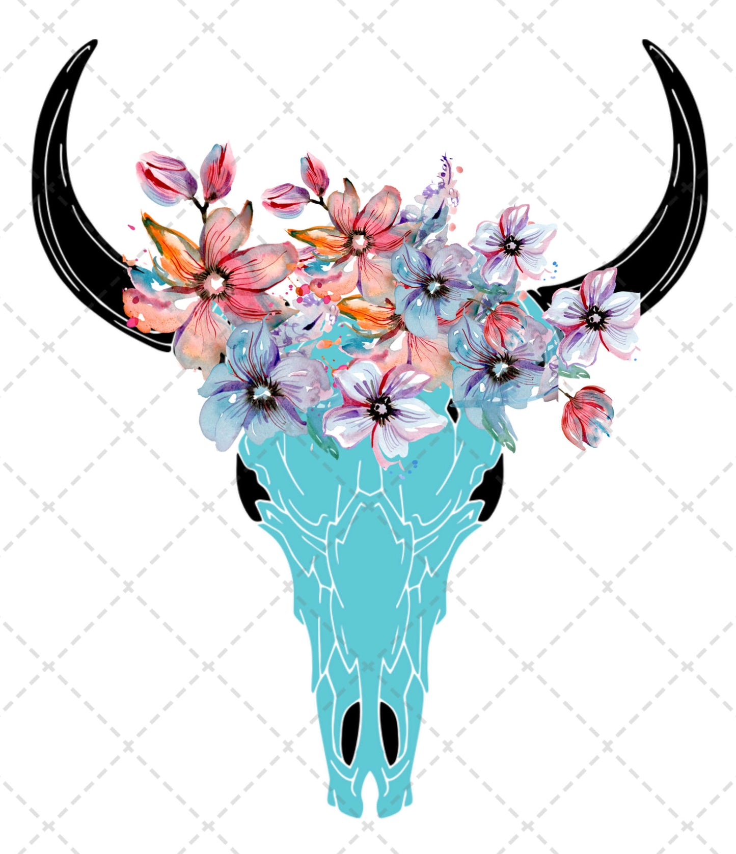 Cow with Flowers Transfer
