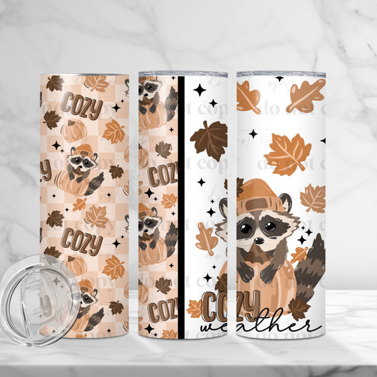 Cozy Leaves Tumbler Wrap Transfer