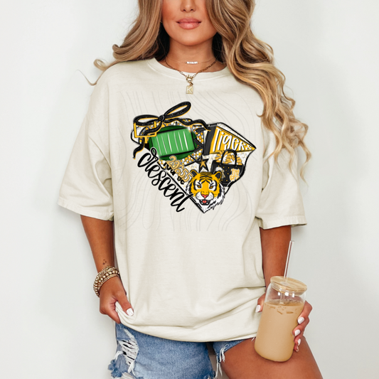Crescent Tigers Game Day Coquette Transfer