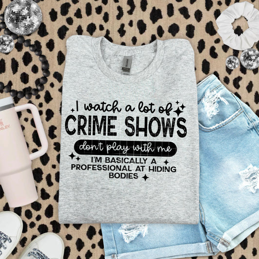 Crime Shows Single Color Black Transnfer