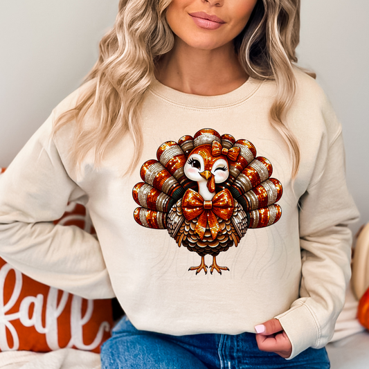 Cute Turkey Transfer