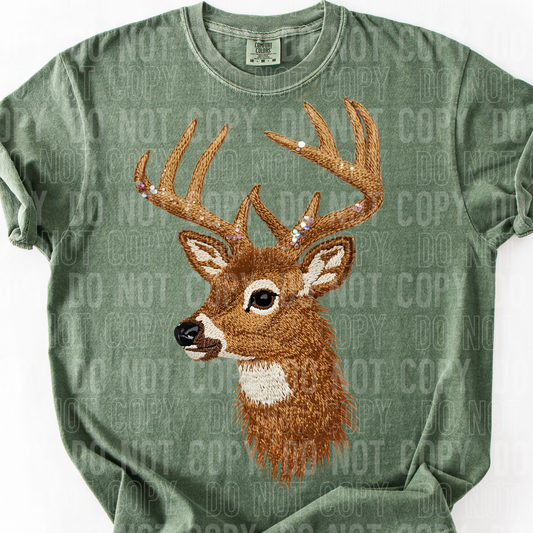 DEER FAUX YARN SEQUIN TRANSFER