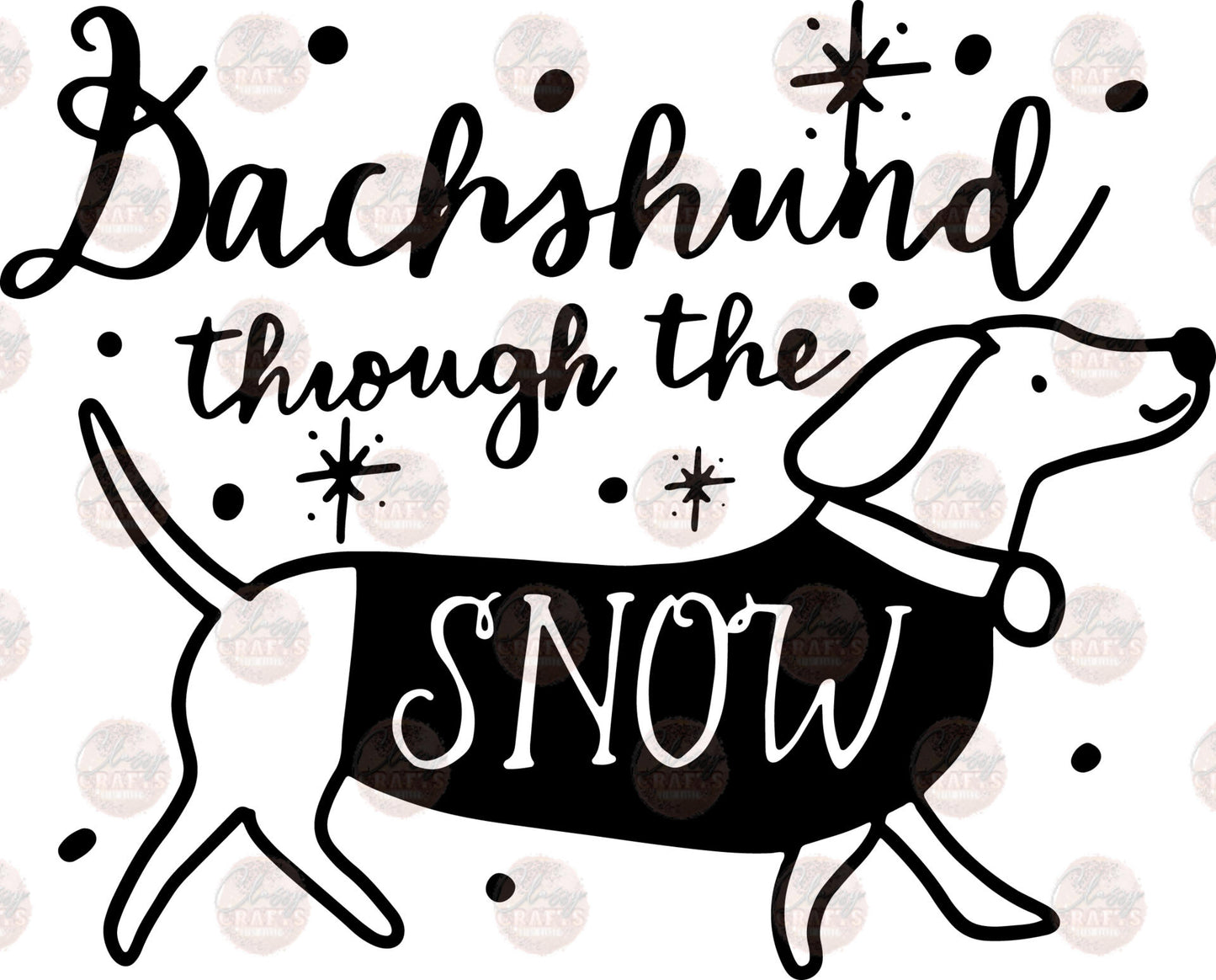 Dachshund Through The Snow Transfer