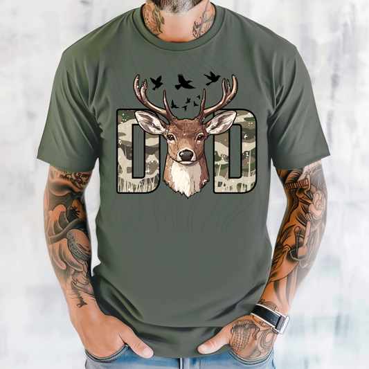 Dad Deer And Ducks Transfer