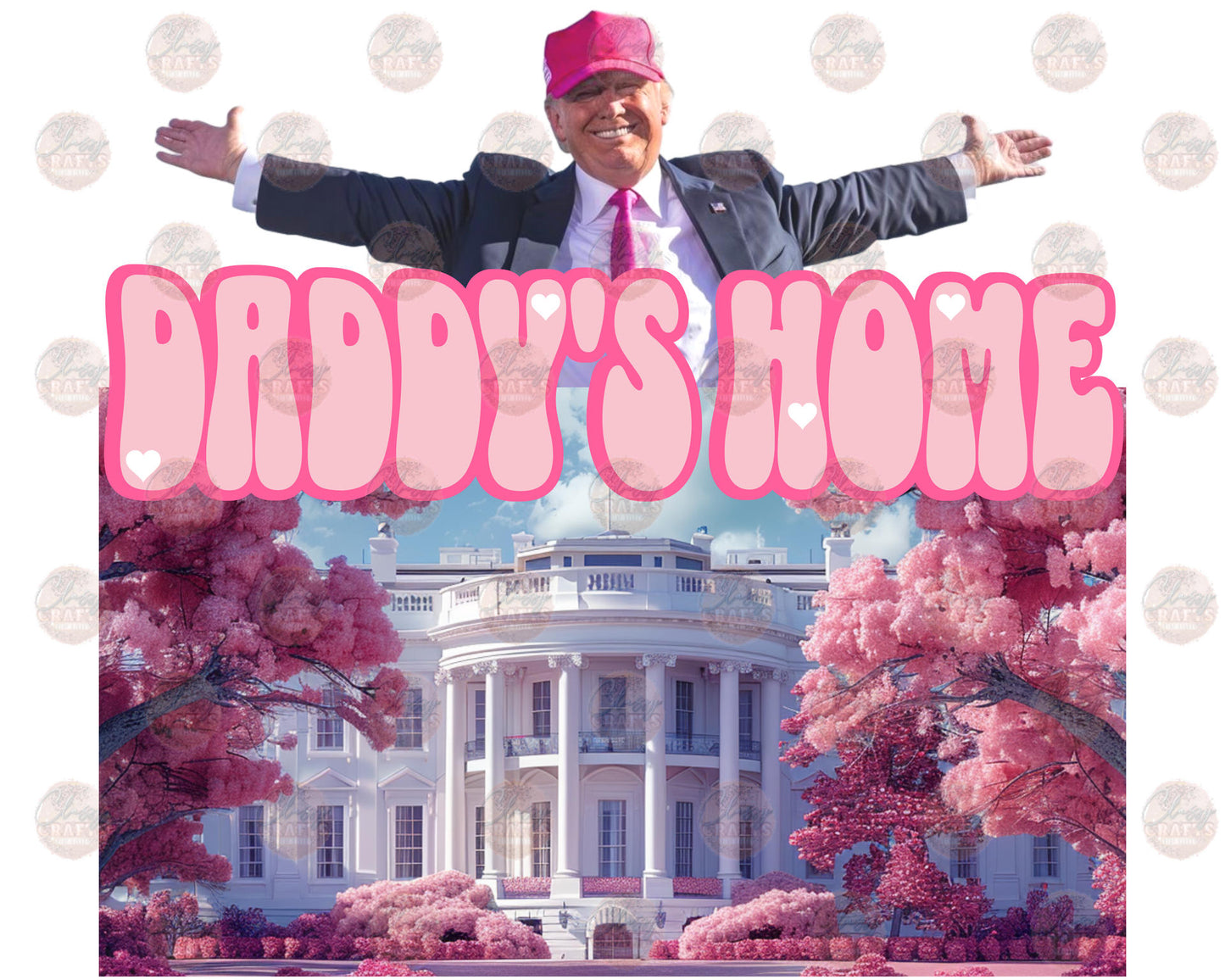 Daddy's Home Hearts Transfer