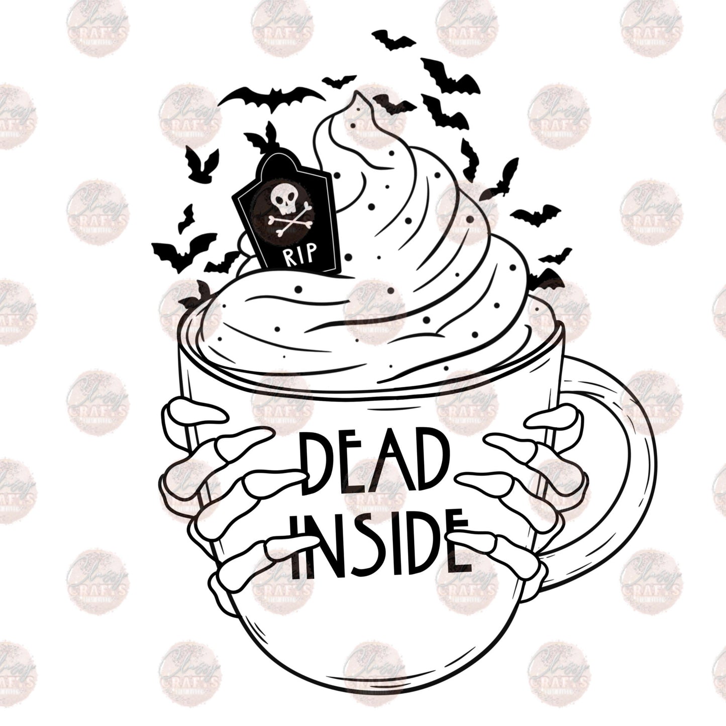 Dead Inside Mug Transfer