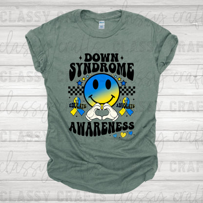 Down Syndrome Awareness Black ** TWO PART* SOLD SEPARATELY** Transfer