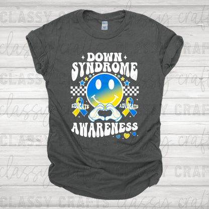 Down Syndrome Awareness White ** TWO PART* SOLD SEPARATELY** Transfer