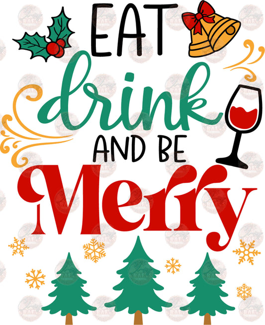 Drink Merry - Sublimation Transfers