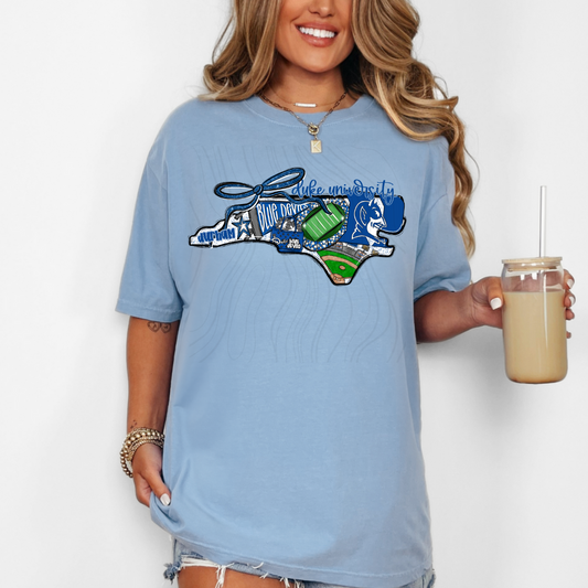 Duke Blue Devils Game Day Coquette Transfer