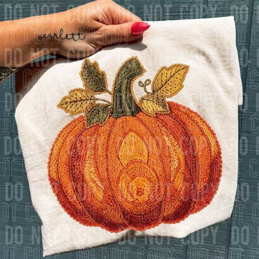 EMBROIDERY PUMPKIN TRANSFER