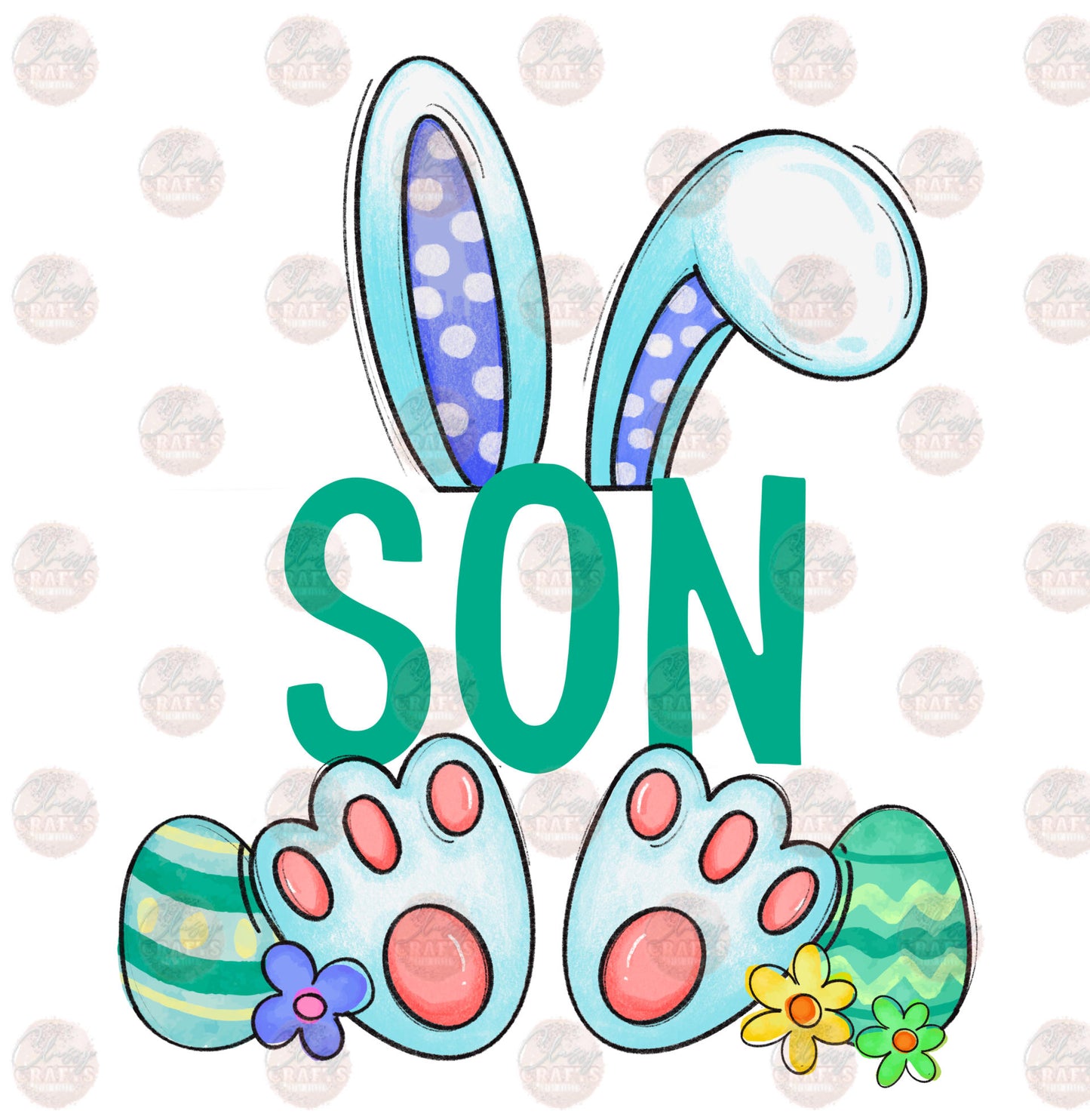 Easter Family Son Bunny Transfer