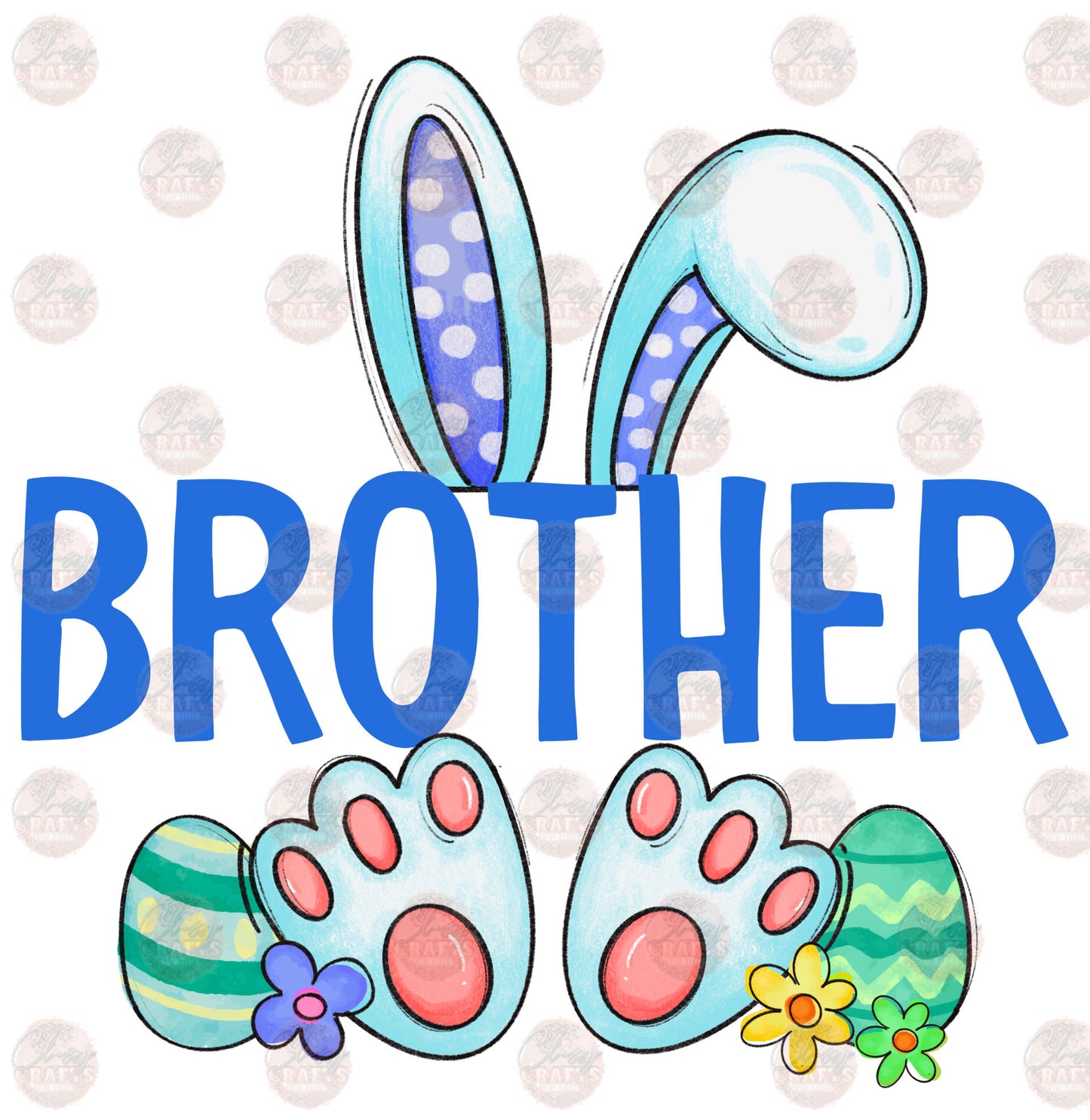 Easter Family Brother Bunny Transfer