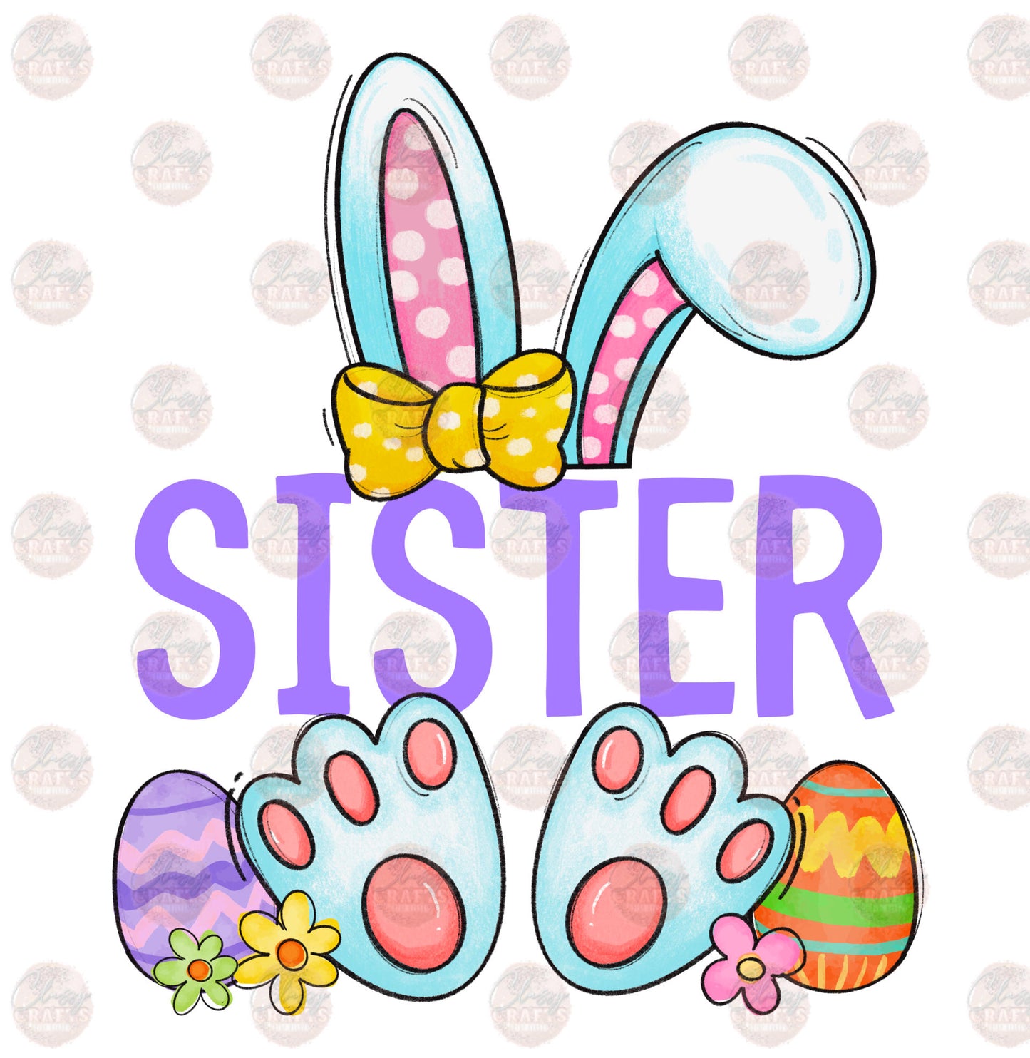Easter Family Sister Bunny Transfer