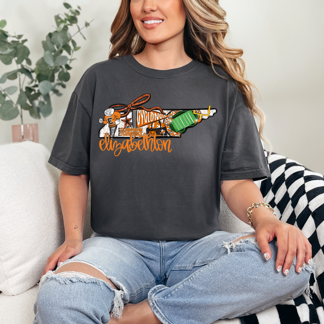 Elizabethton Cyclones Game Day Coquette Transfer