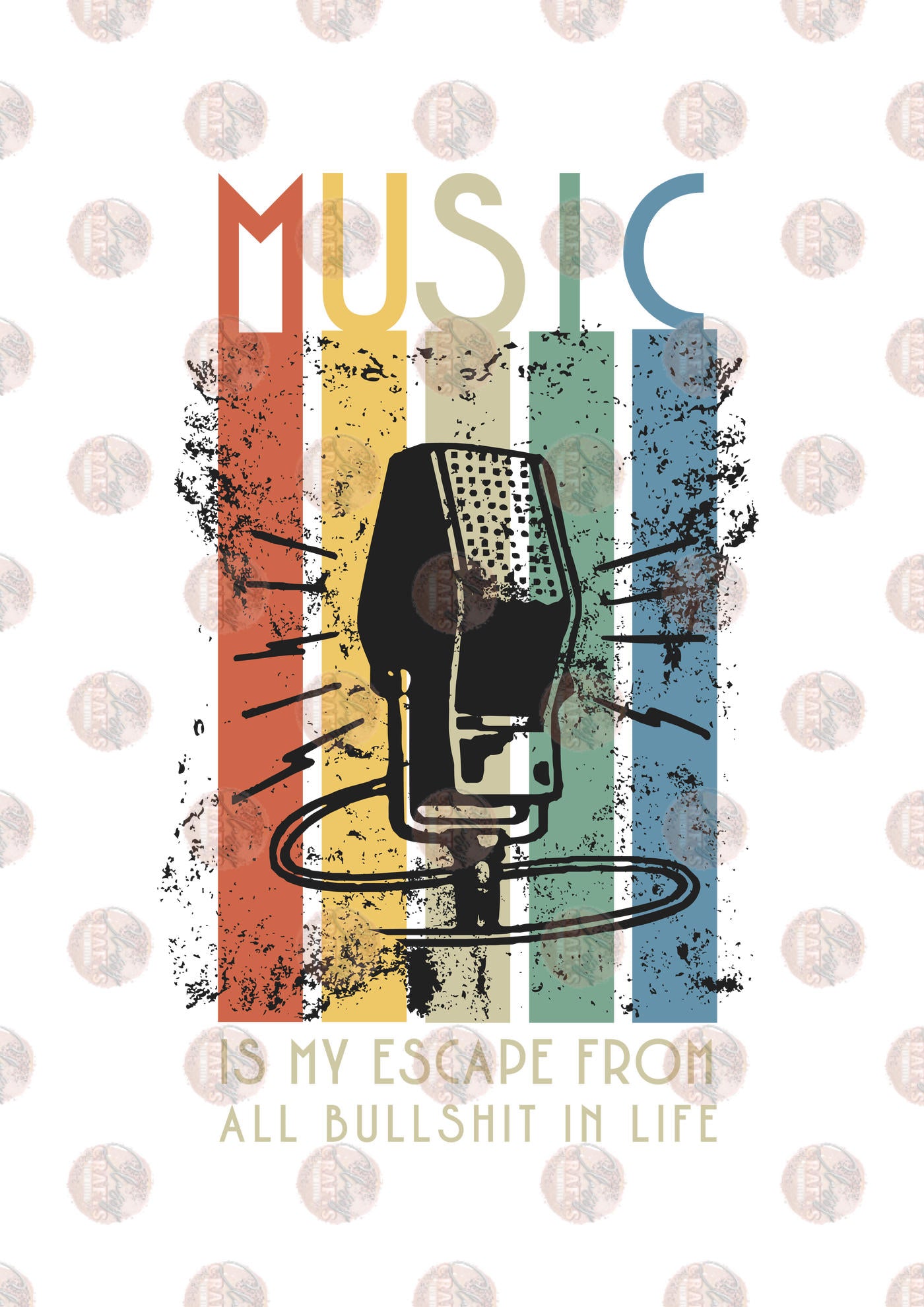 Escape With Music - Sublimation Transfer