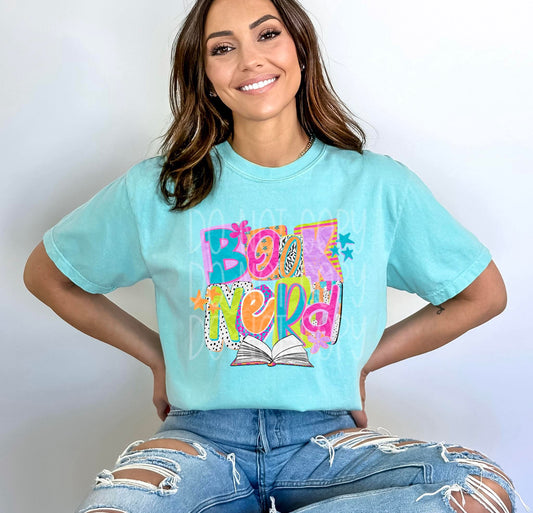 Book Nerd Neon Transfer