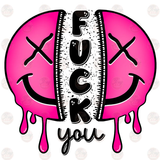 FU Dripping Smiley Transfer
