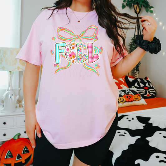 Fall Colorful Bow Transfer