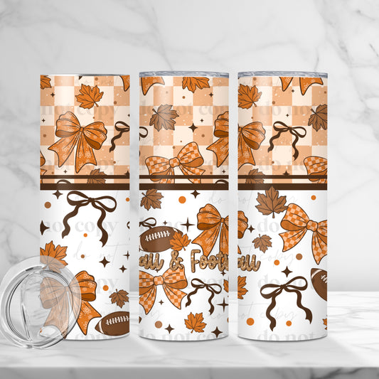 Fall Football Tumbler Transfer