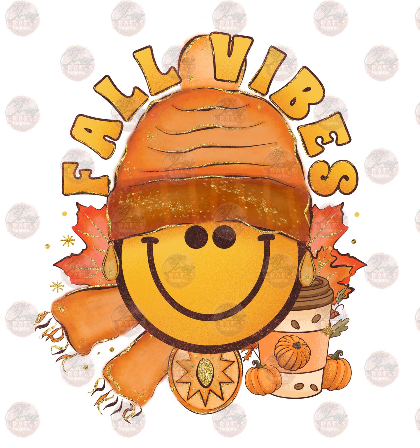 Fall Vibes Smiley - Sublimation Transfer