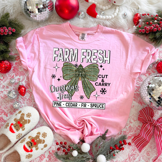 Farm Fresh Trees Bow Transfer