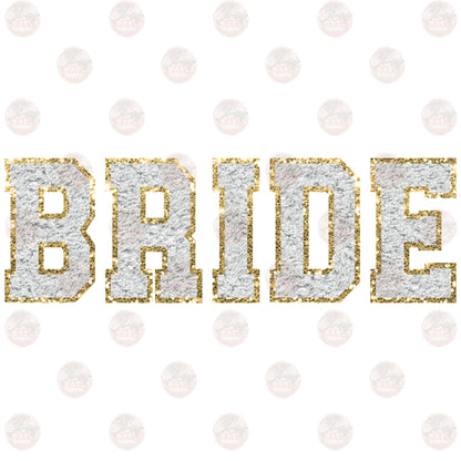 Faux Chenille Bride Transfers