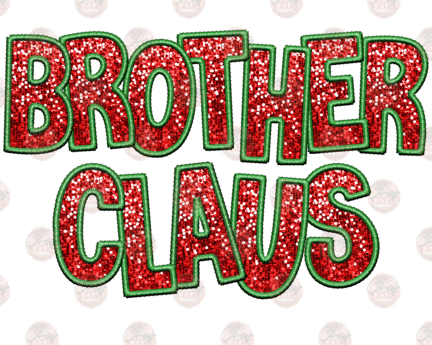 Faux Sequin Brother Claus Transfers