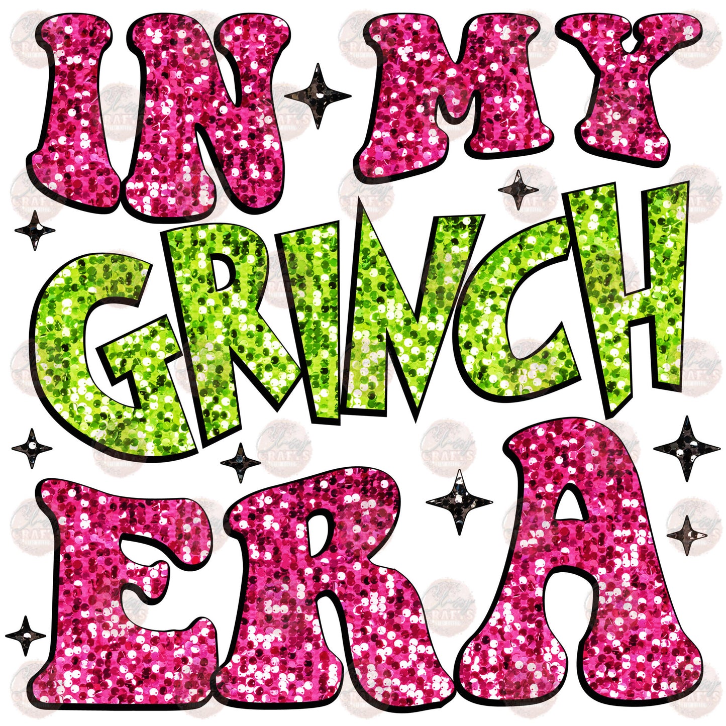 Faux Sequin Grump Era Back Print Transfer