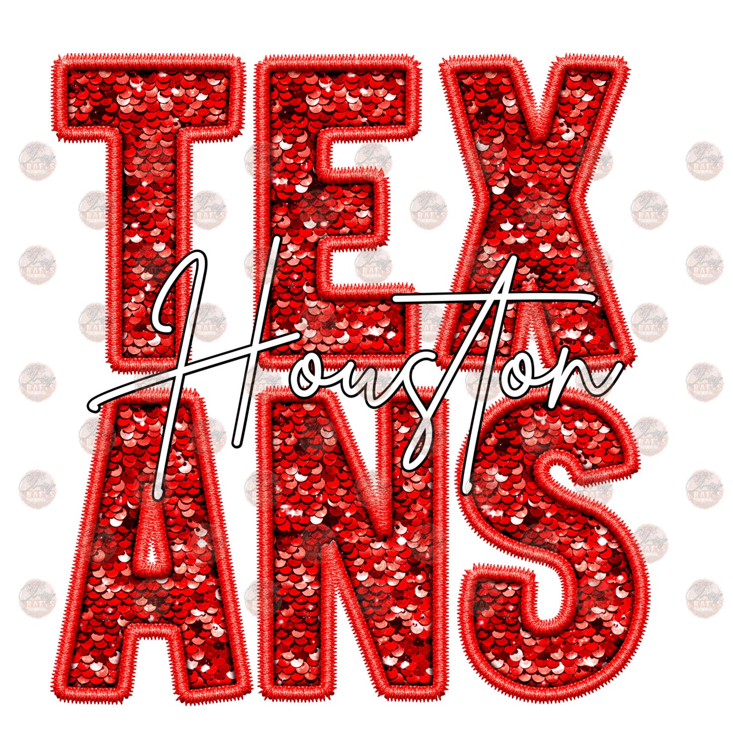 Faux Sequin Texas Transfer