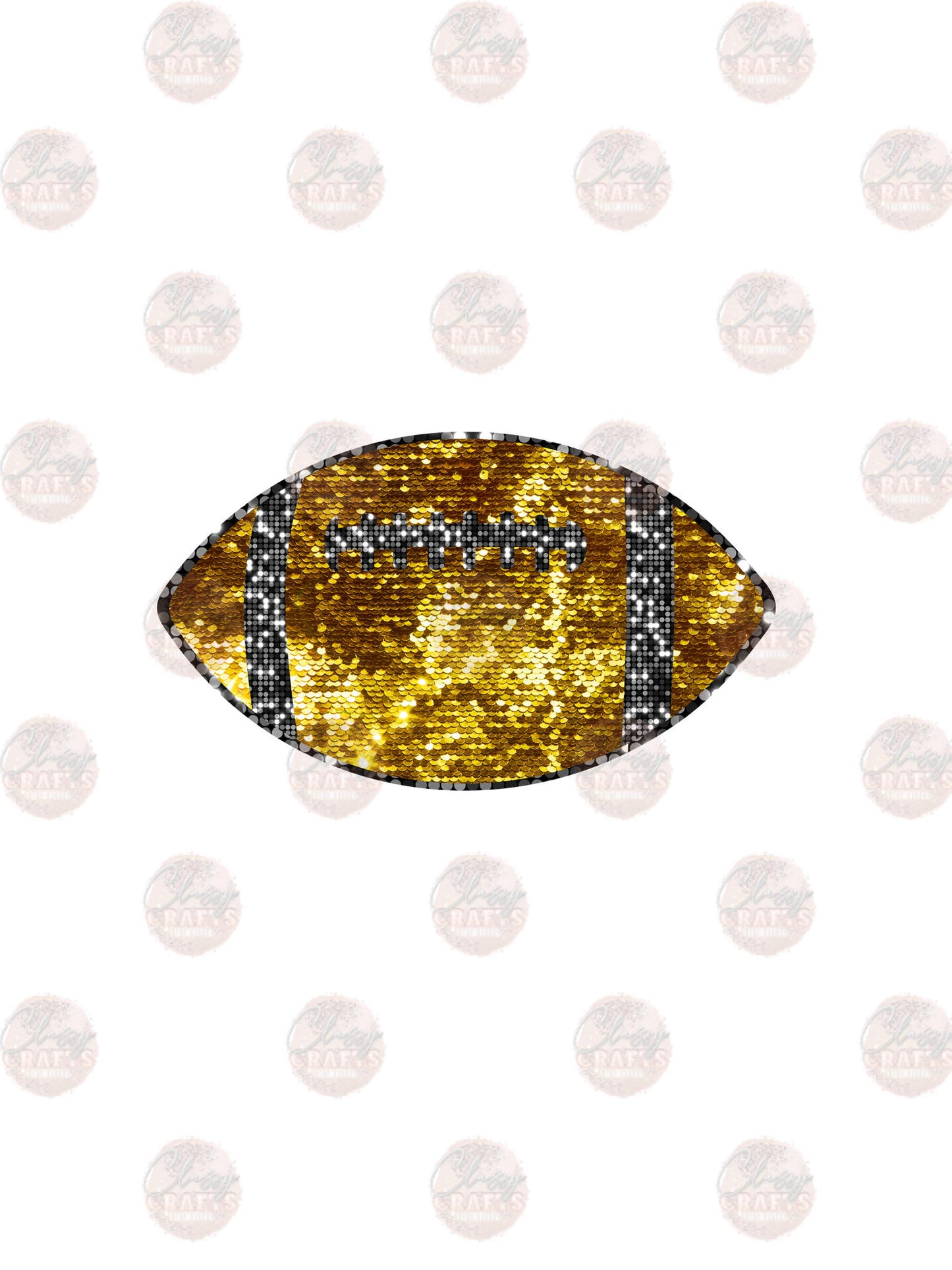 Faux Sequins Gold Football Transfer
